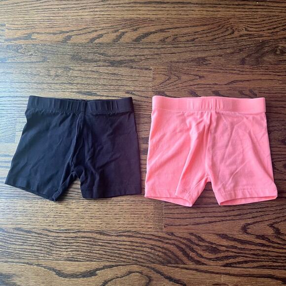 Joe Fresh Toddler Girl Black and Coral Bicycle Shorts Bundle - 3 - Picture 1 of 3